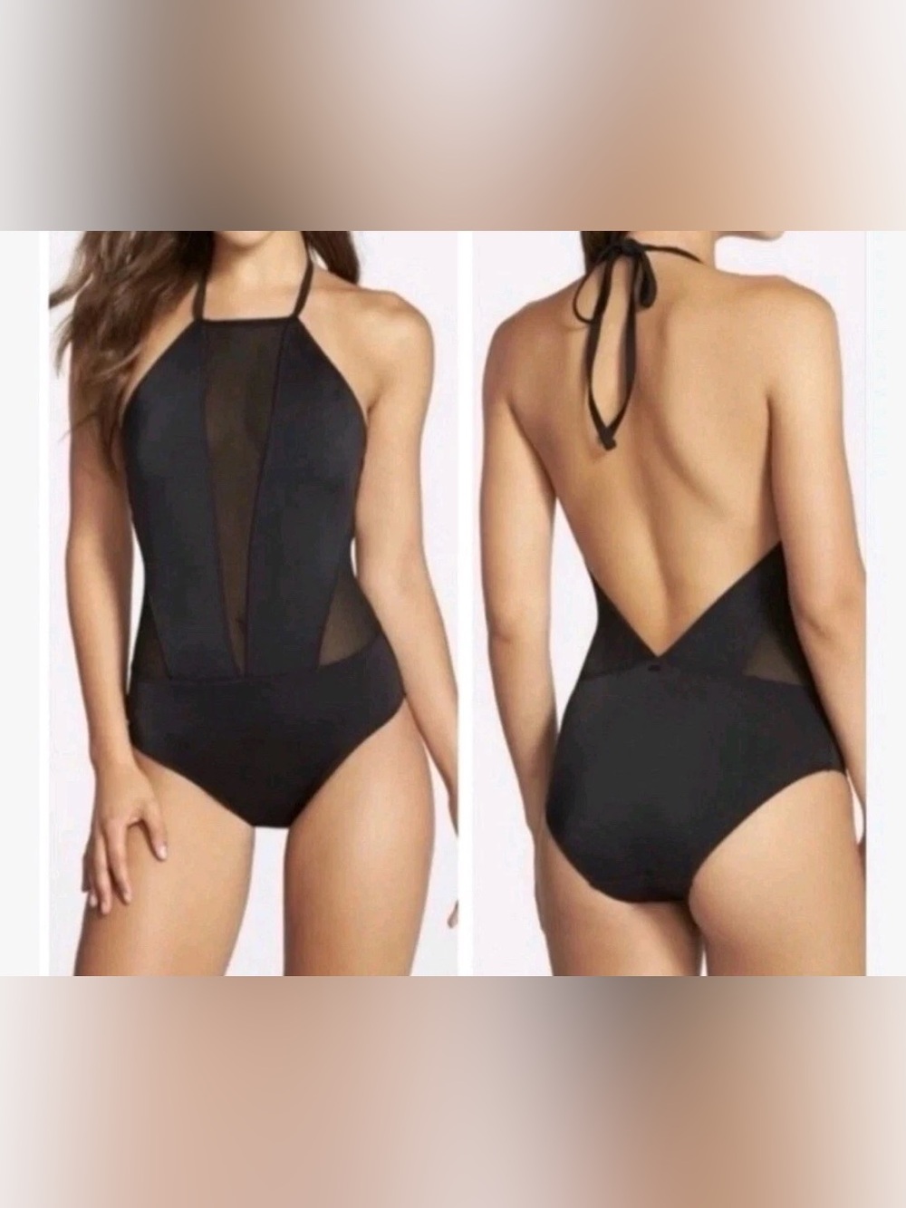 NWT Ted Baker Mesh Panel One Piece Swimsuit Size US 6